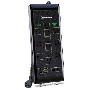 CyberPower PBJ5UC Surge protector, 15-Amp, 3480 Joules, 12 NEMA 5-15R outlets